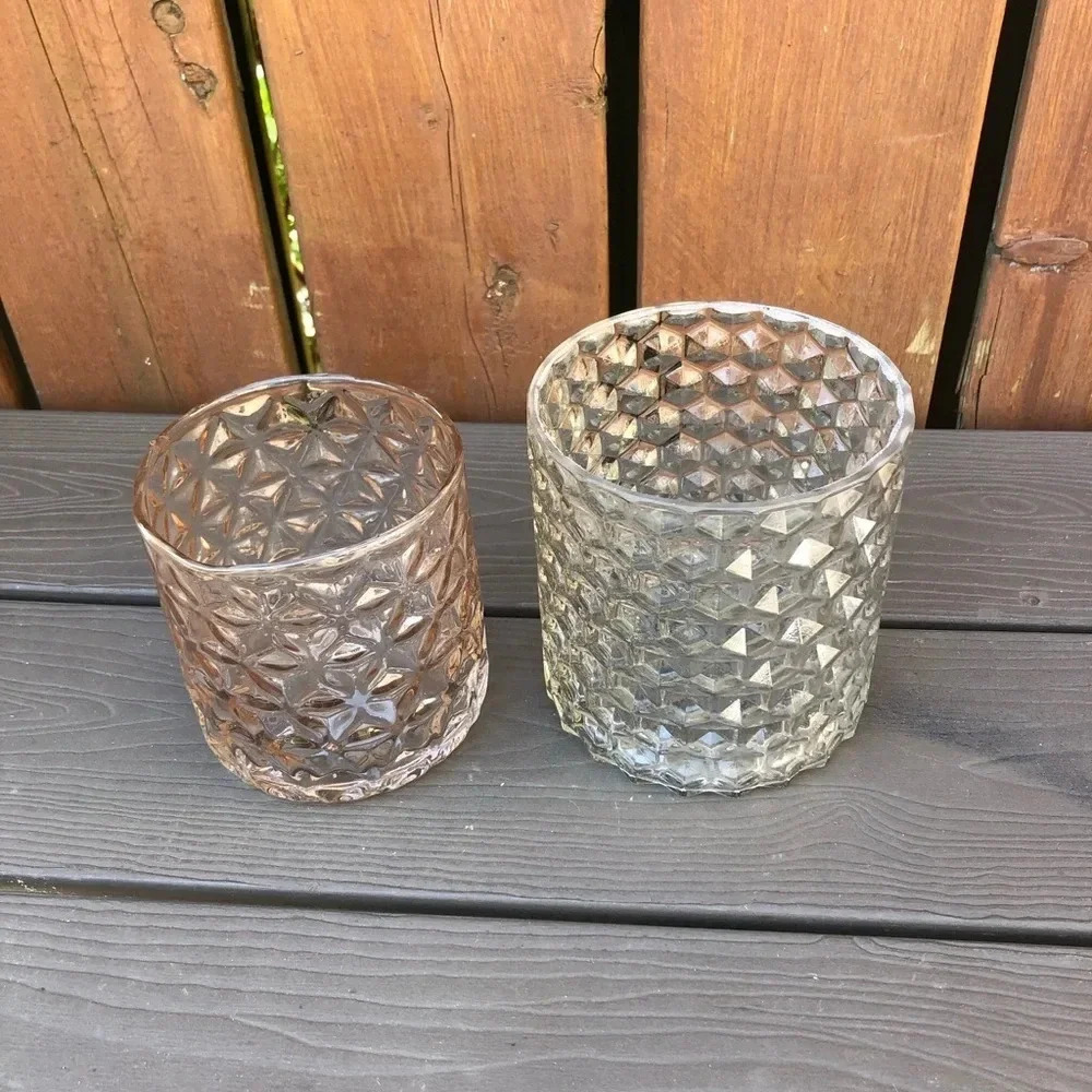 Patterned  Glass Candleholders - Picture 4 of 8